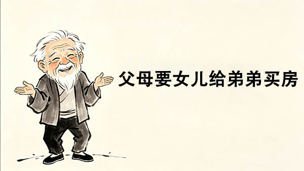 父母要求女儿给弟弟买房_洞医网